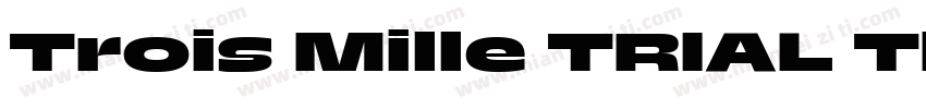 Trois Mille TRIAL Thin 29字体转换
